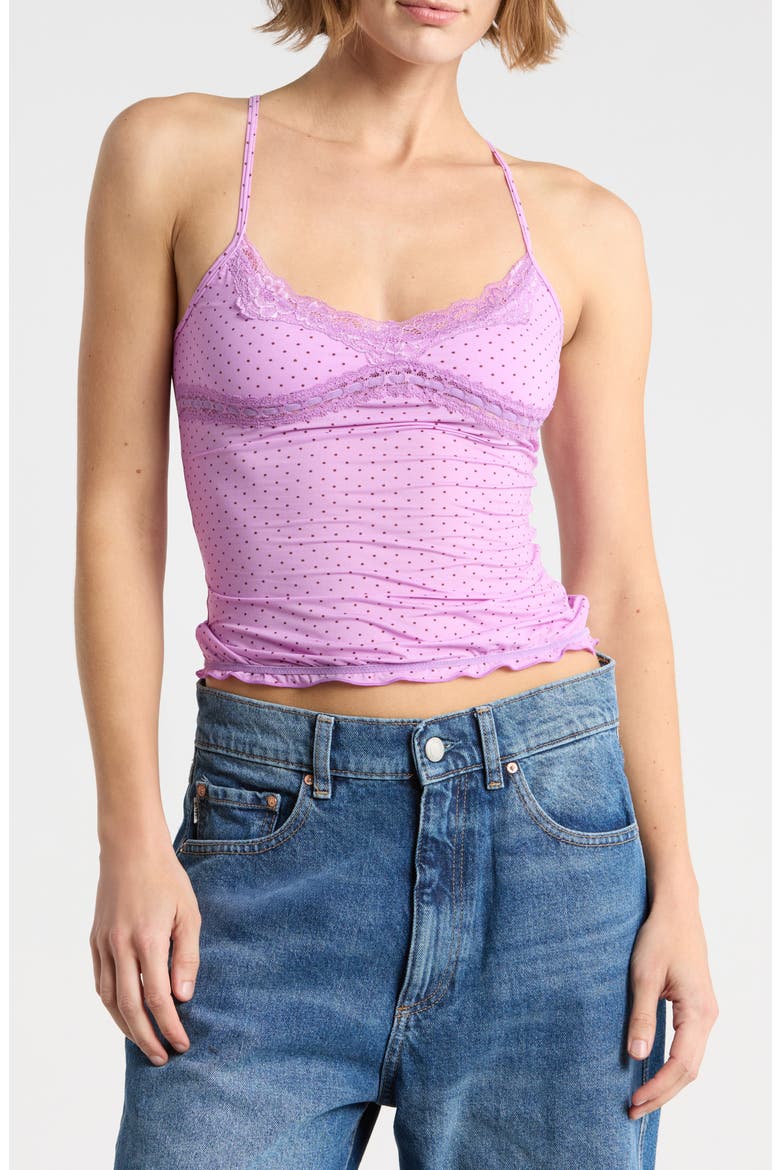 Mix & Match Lace Trim Camisole, Alternate, color, PURPLE