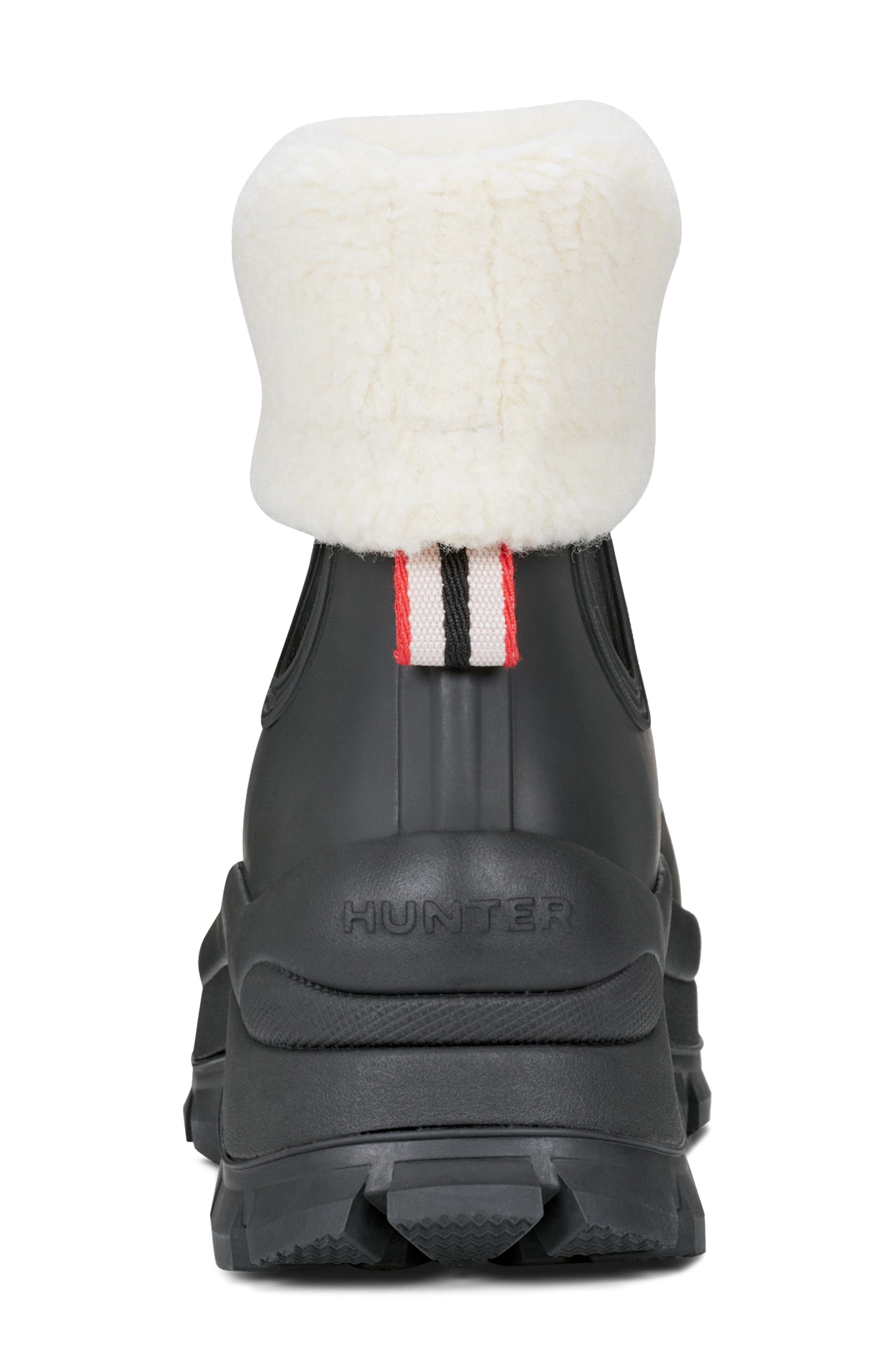 Hunter Esme Lug Sole Waterproof Snow Bootie, Alternate, color, Black 001