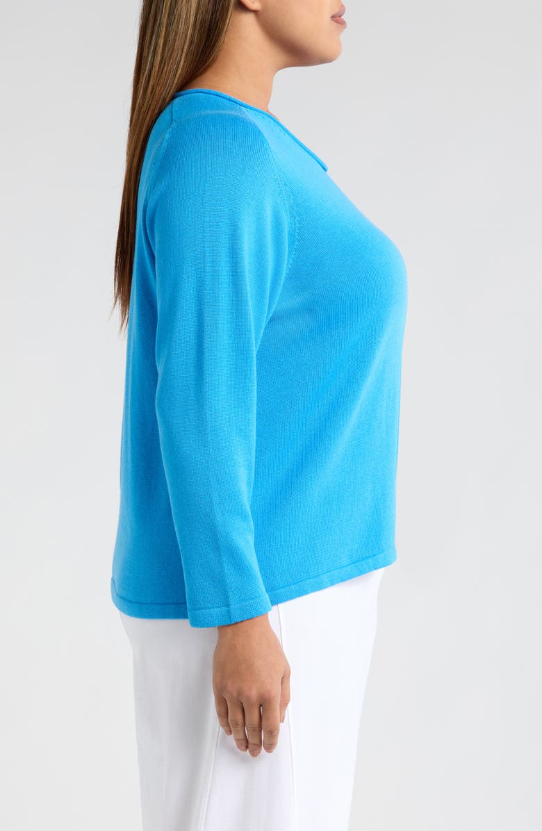 Eileen Fisher V-Neck Sweater, Alternate, color, Azure