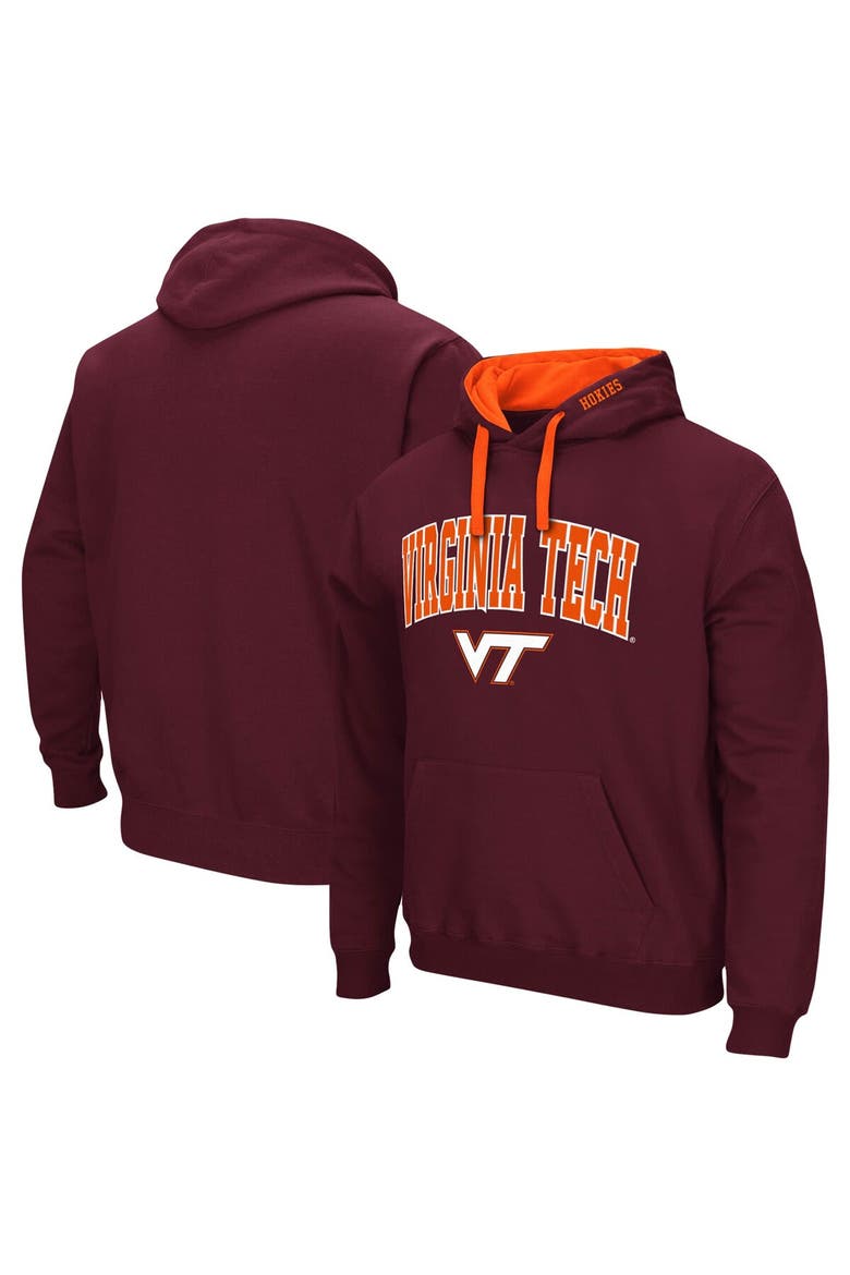 Men's Colosseum Maroon Virginia Tech Hokies Big & Tall Arch & Logo 2.0 Pullover Hoodie, Main, color, Maroon