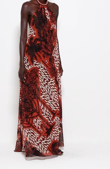 Johanna Ortiz Victoria Falls Tropical Print Halter Neck Chiffon Maxi Dress | Nordstromrack Johanna Ortiz Victoria Falls Tropical Print Halter Neck Chiffon Maxi Dress | Nordstromrack