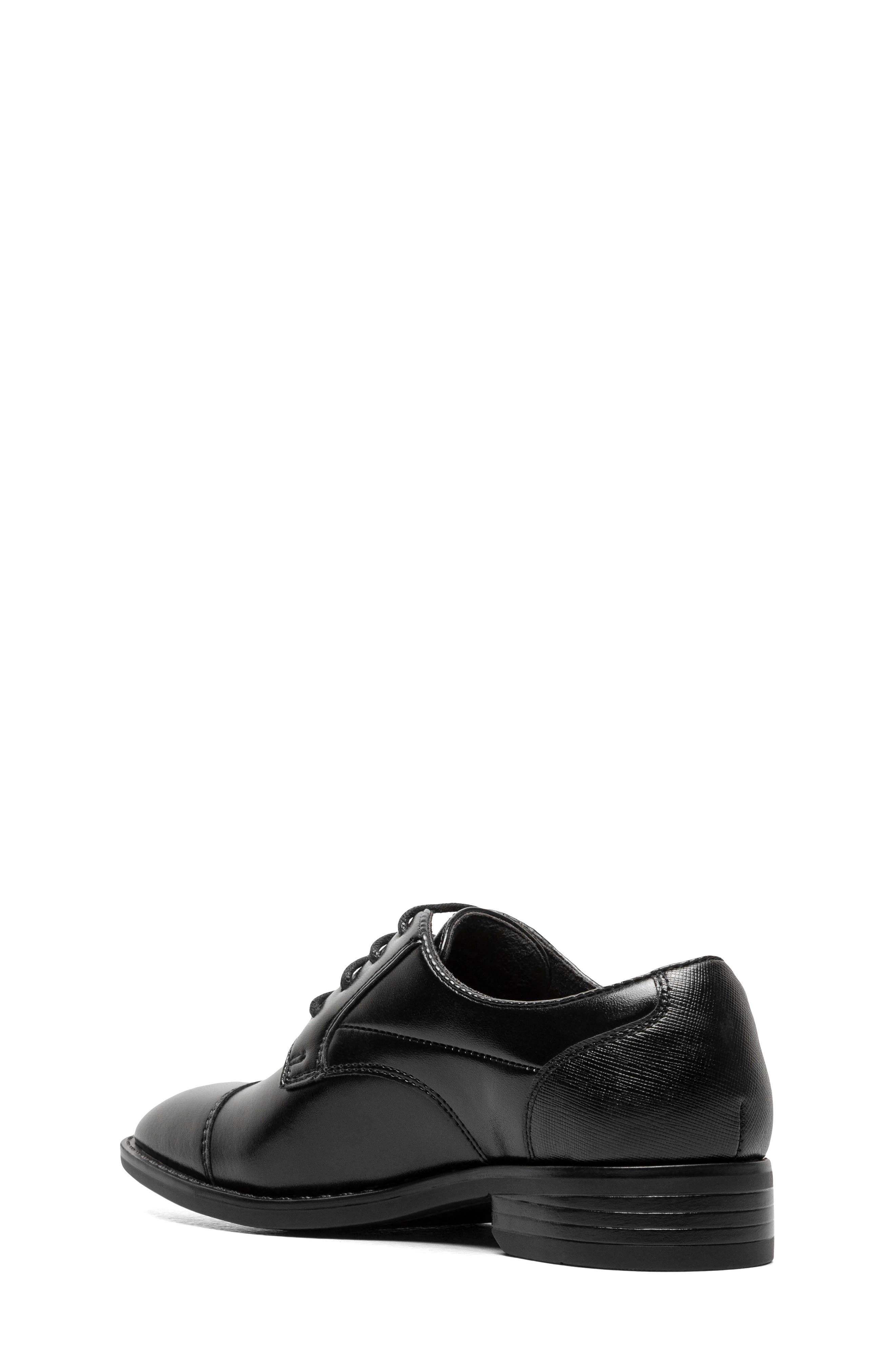 Stacy Adams Kids' Kallum Cap Toe Derby, Alternate, color, Black