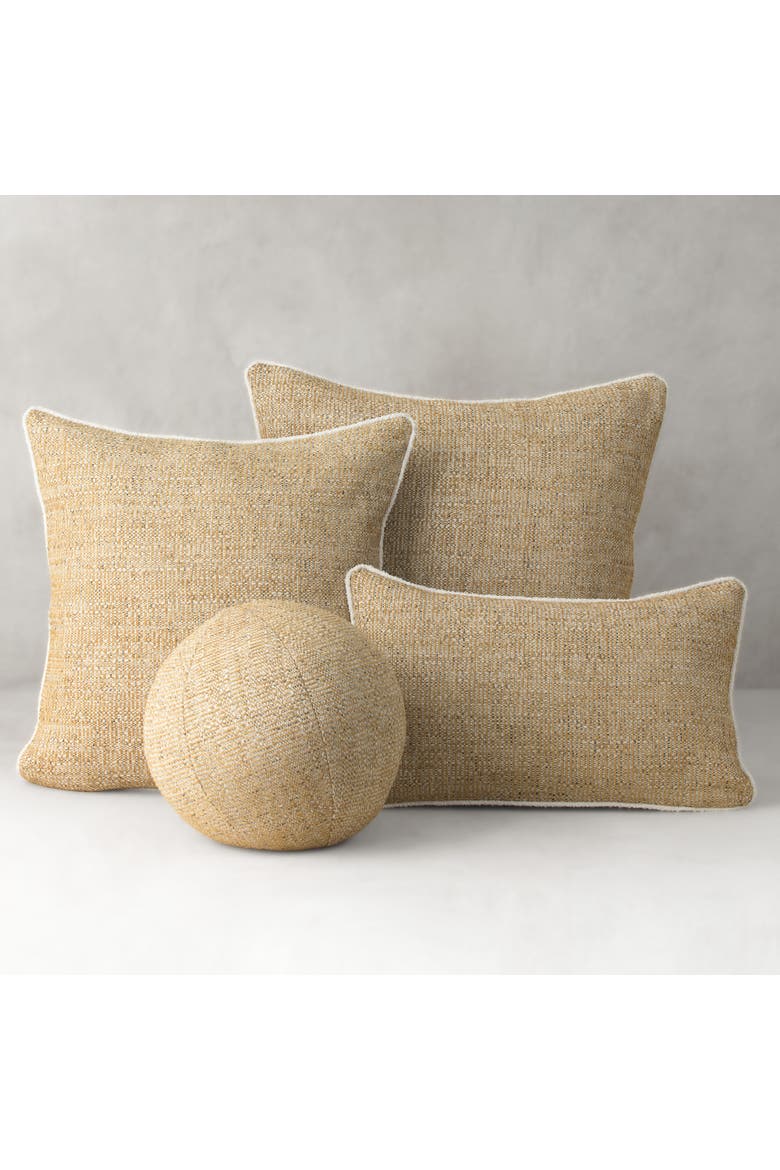 Golden Hour Textured Corded Indoor & Outdoor Woven Accent Pillow, Alternate, color, Corded