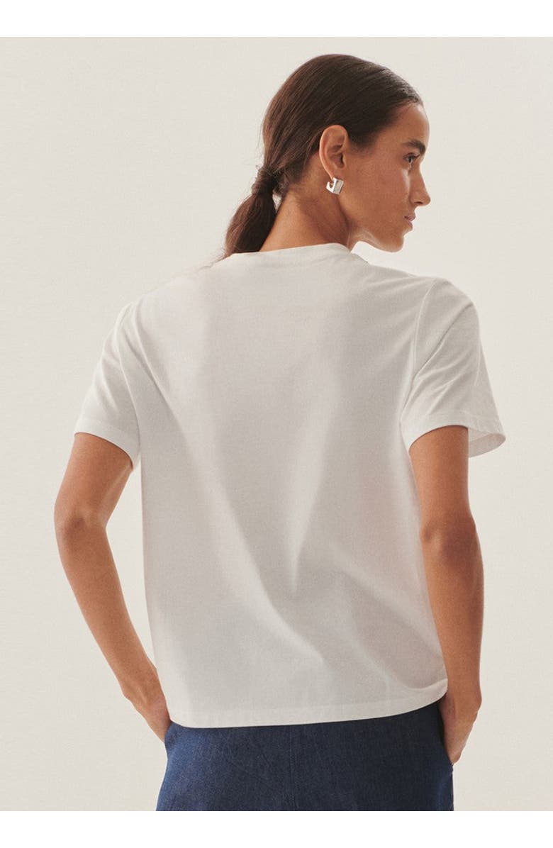 Exquise Adriana Crystal-Embellished Cotton Tee, Alternate, color, White