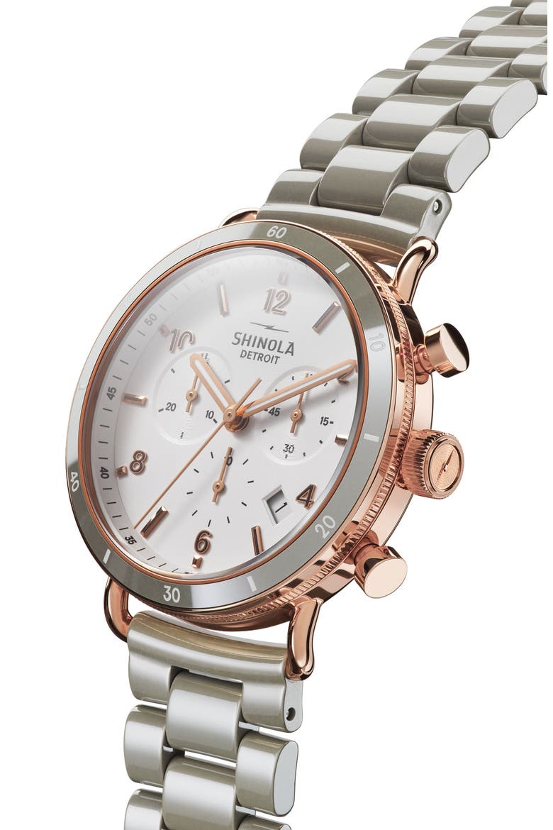 The Canfield Chrono Bracelet Watch, 40mm, Alternate, color, SOFTWHITE