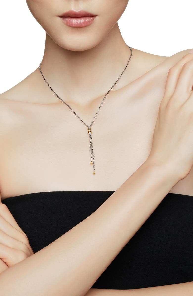 Petite X Lariat 18K Gold Y-Necklace