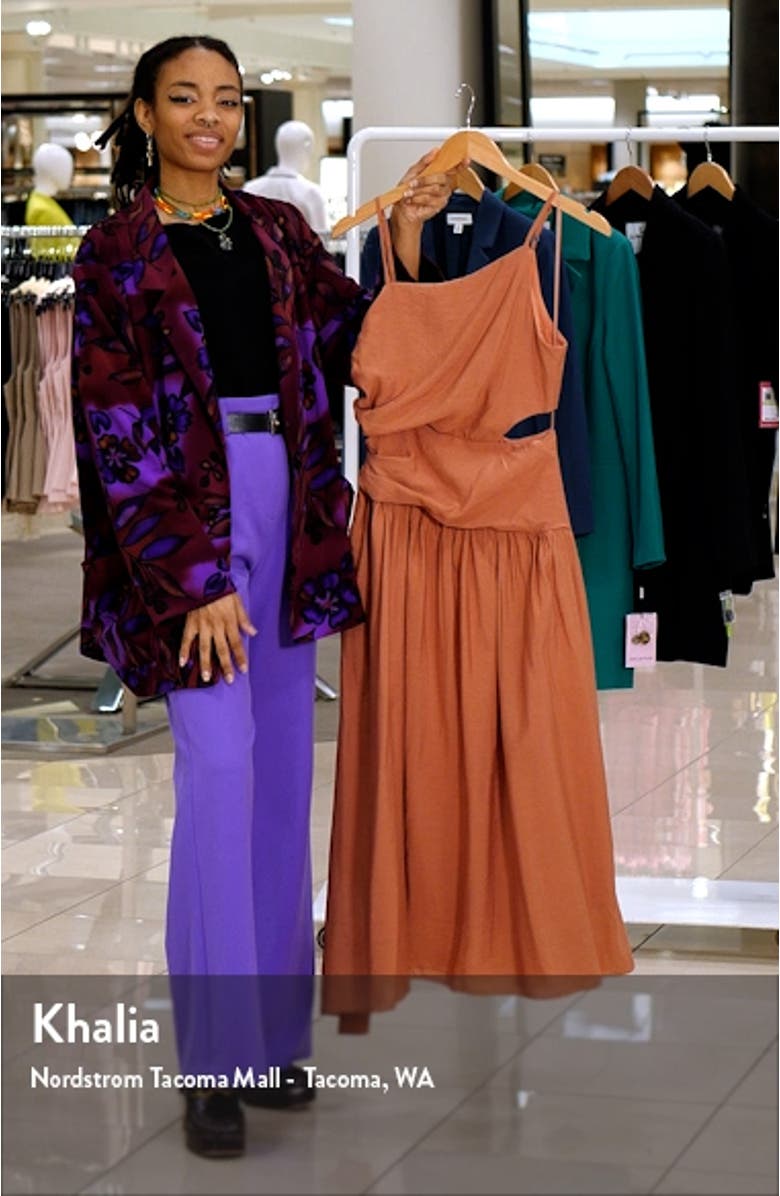 Asymmetric Neck Cutout Midi Dress, sales video thumbnail