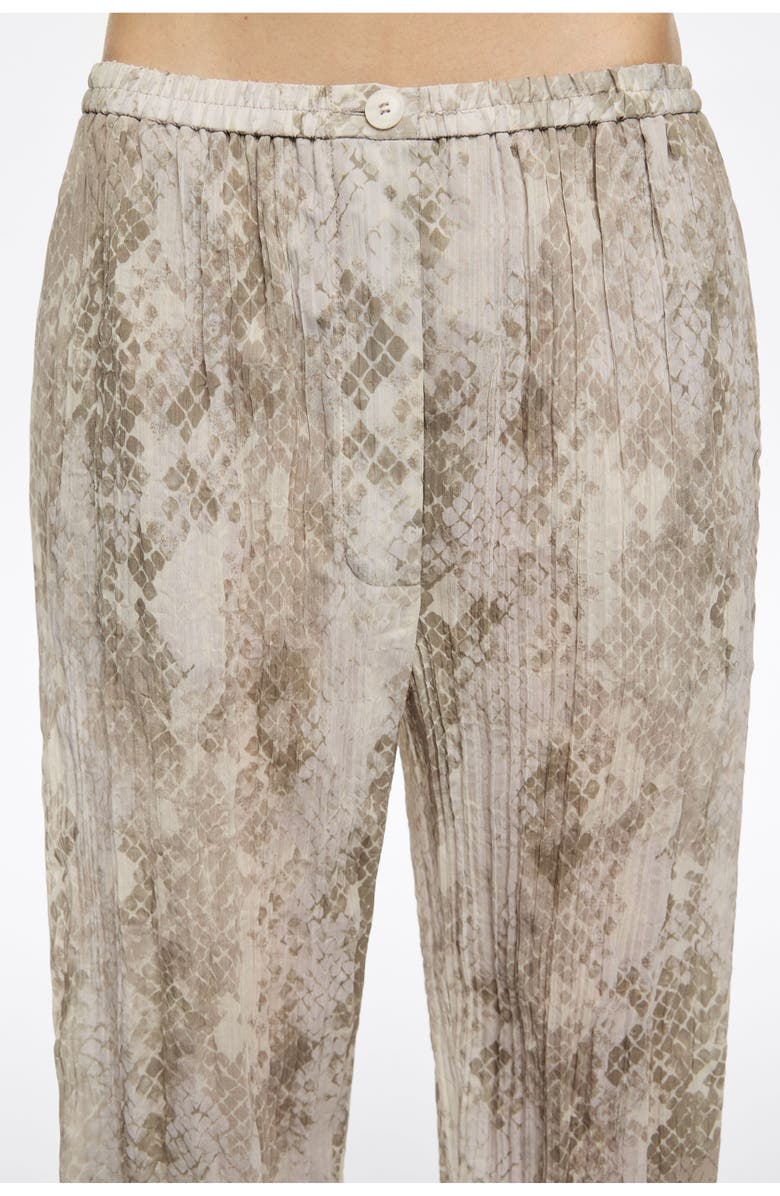 Bimba y Lola Snake Pleated Jogger Trousers, Alternate, color, Snake Taupe