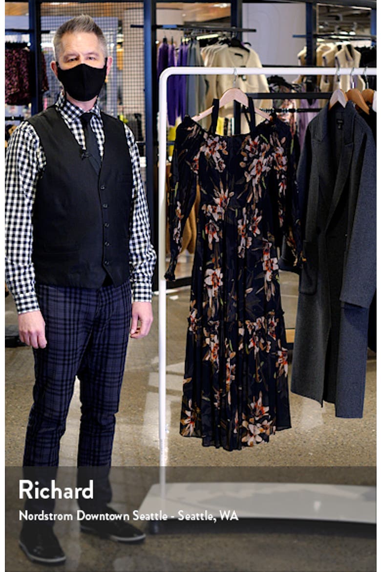 Lillemor Kuroyuri Floral Long Sleeve Midi Dress video