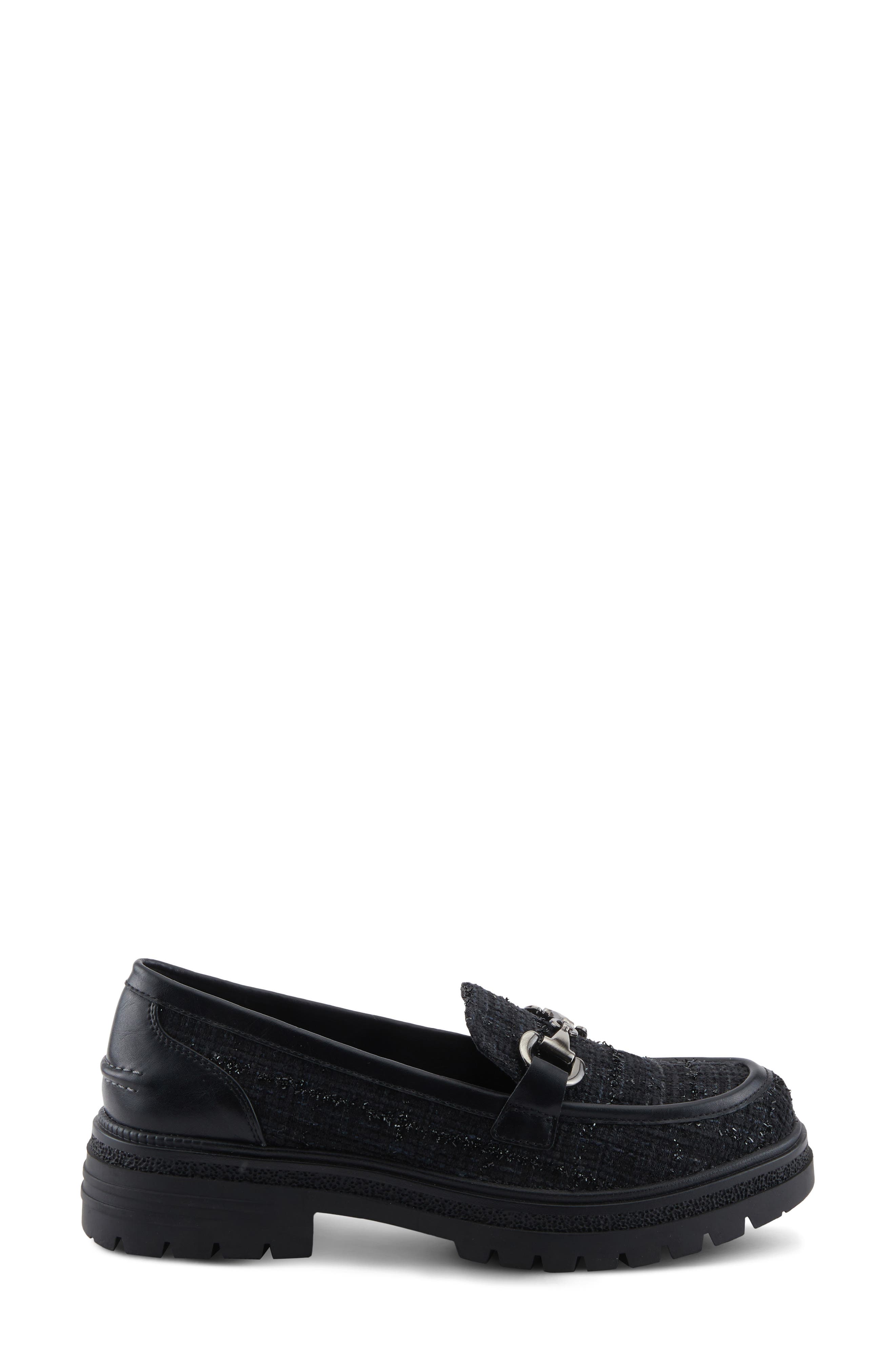 Nacarri Bit Lug Sole Loafer, Alternate, color, BLACK