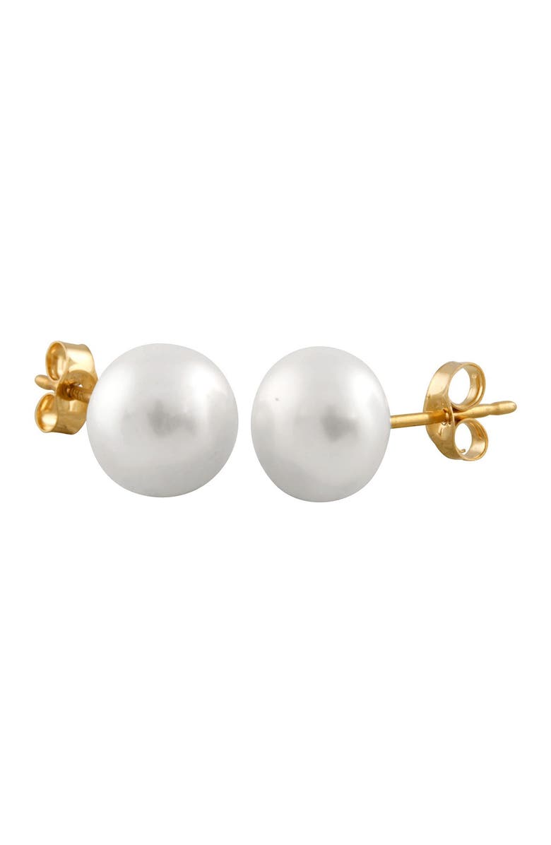 SPLENDID PEARLS 14K Yellow Gold 8.5-9mm Cultured Freshwater Pearl Stud Earrings, Alternate, color,