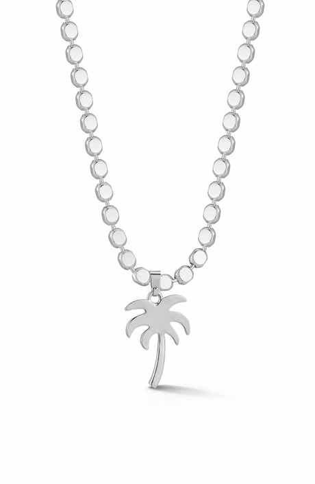 GLAZE JEWELRY Palm Tree Pendant Necklace