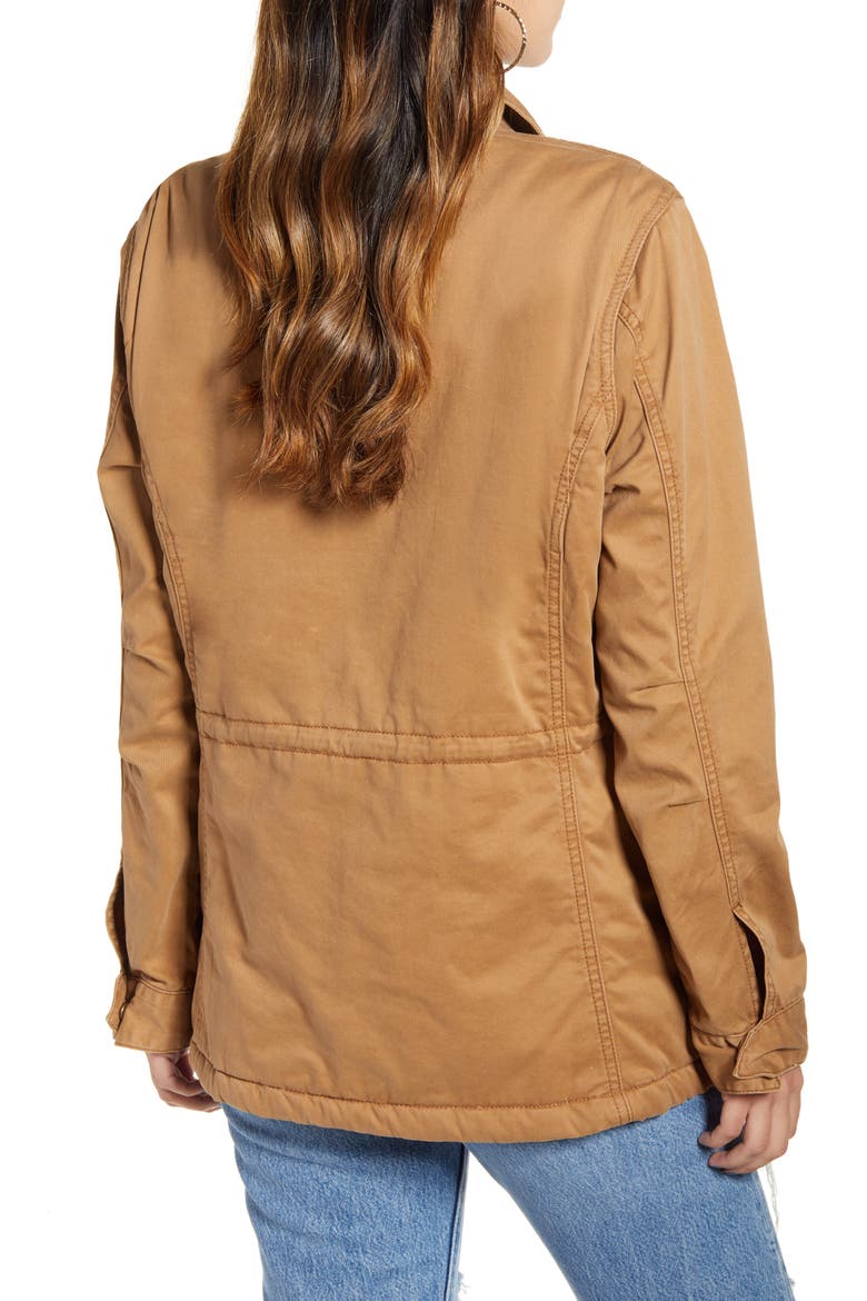 Faux Fur Lined Utility Jacket, Alternate, color, ROASTED PECAN