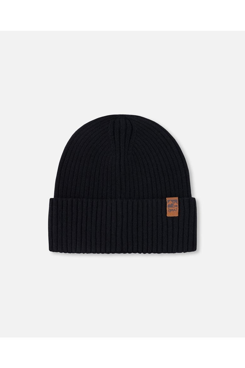 Gender Inclusive Rib Knit Beanie Hat, Main, color, Black