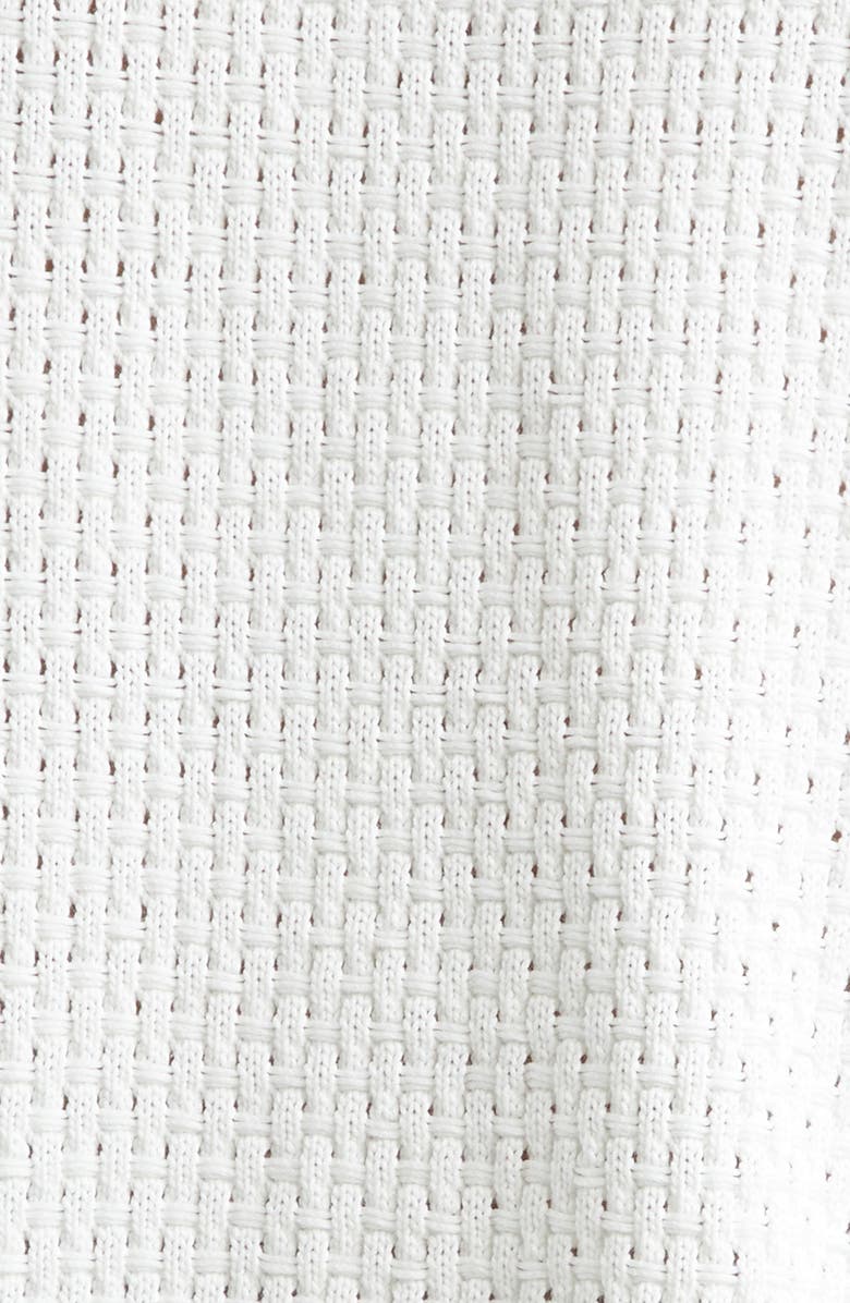 Casablanca Mixed Stitch Sweater Camp Shirt, Alternate, color, Cotton Blend