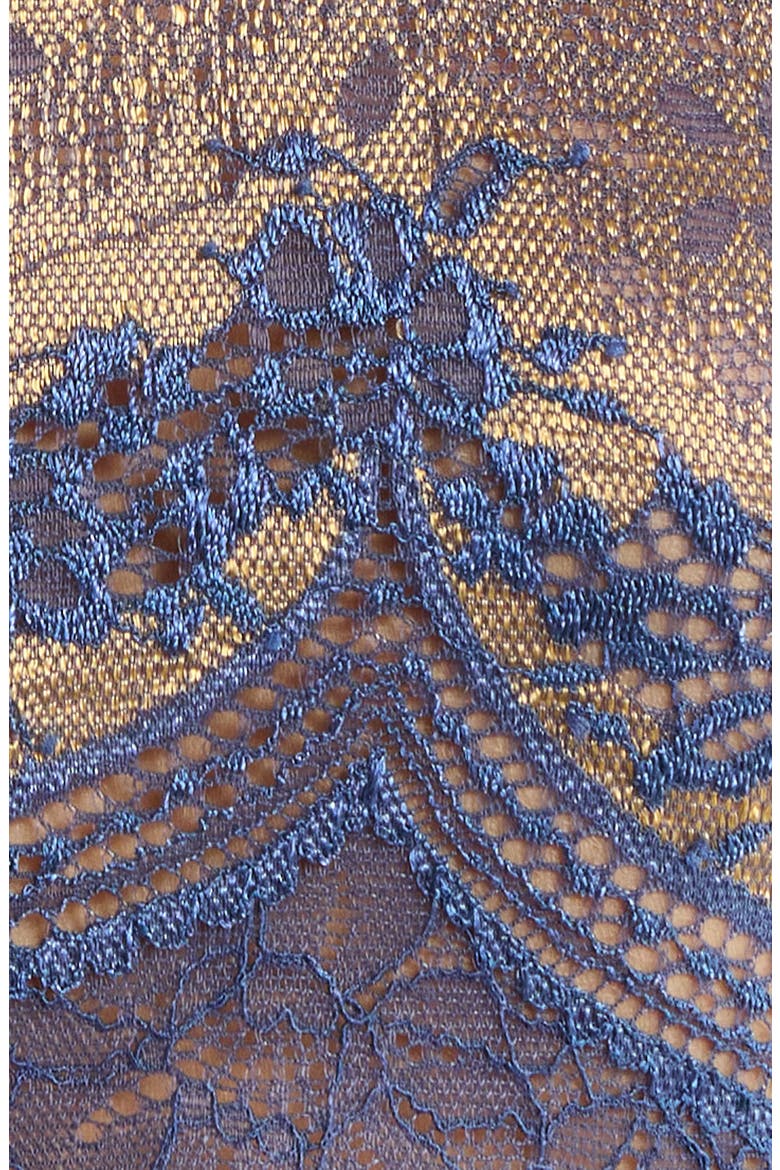 Longline Lace Bralette, Alternate, color, DENIM BRASS