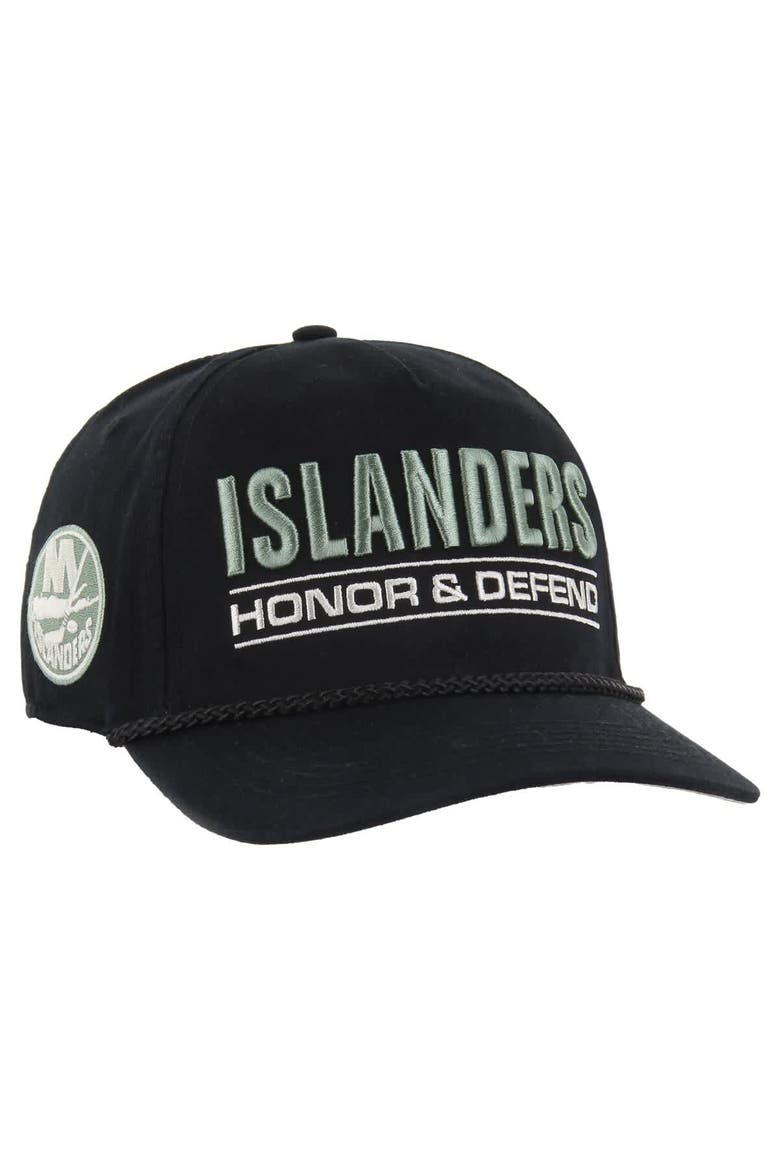 Men's '47 Black New York Islanders OHT Military Appreciation Homeland Honor and Defend Hitch Adjustable Hat, Main, color, Black