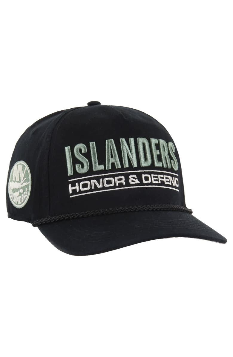 '47 Men's '47 Black New York Islanders OHT Military Appreciation Homeland Honor and Defend Hitch Adjustable Hat, Main, color, Black