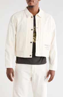 Logo Detail Cotton Corduroy Jacquard Jacket