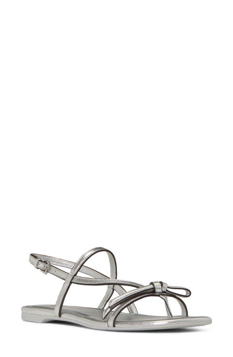 loop metallic ankle strap sandal (Women)