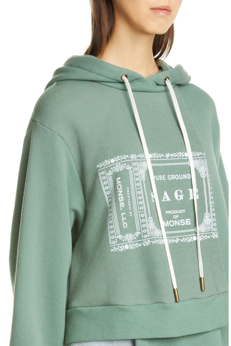 Logo Double Layer Hoodie, Alternate, color, BASIL