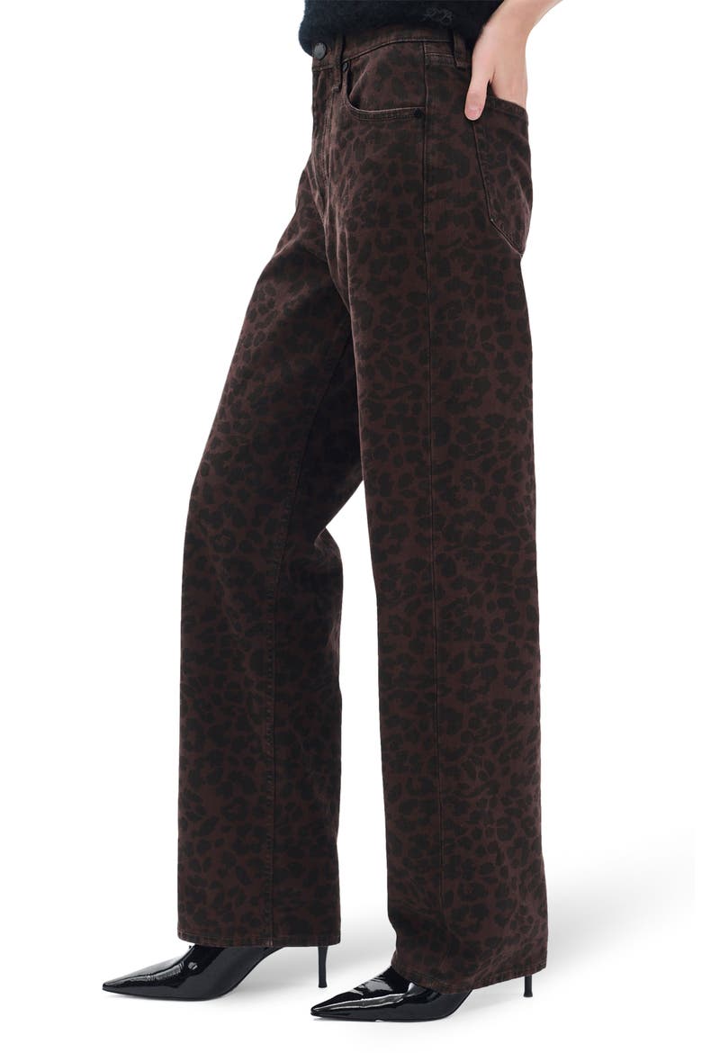 Shea High Waist Relaxed Straight Leg Jeans, Alternate, color, LEOPARD