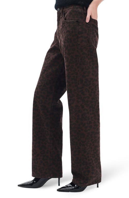Rag & Bone Shea High Waist Relaxed Straight Leg Jeans In Brown