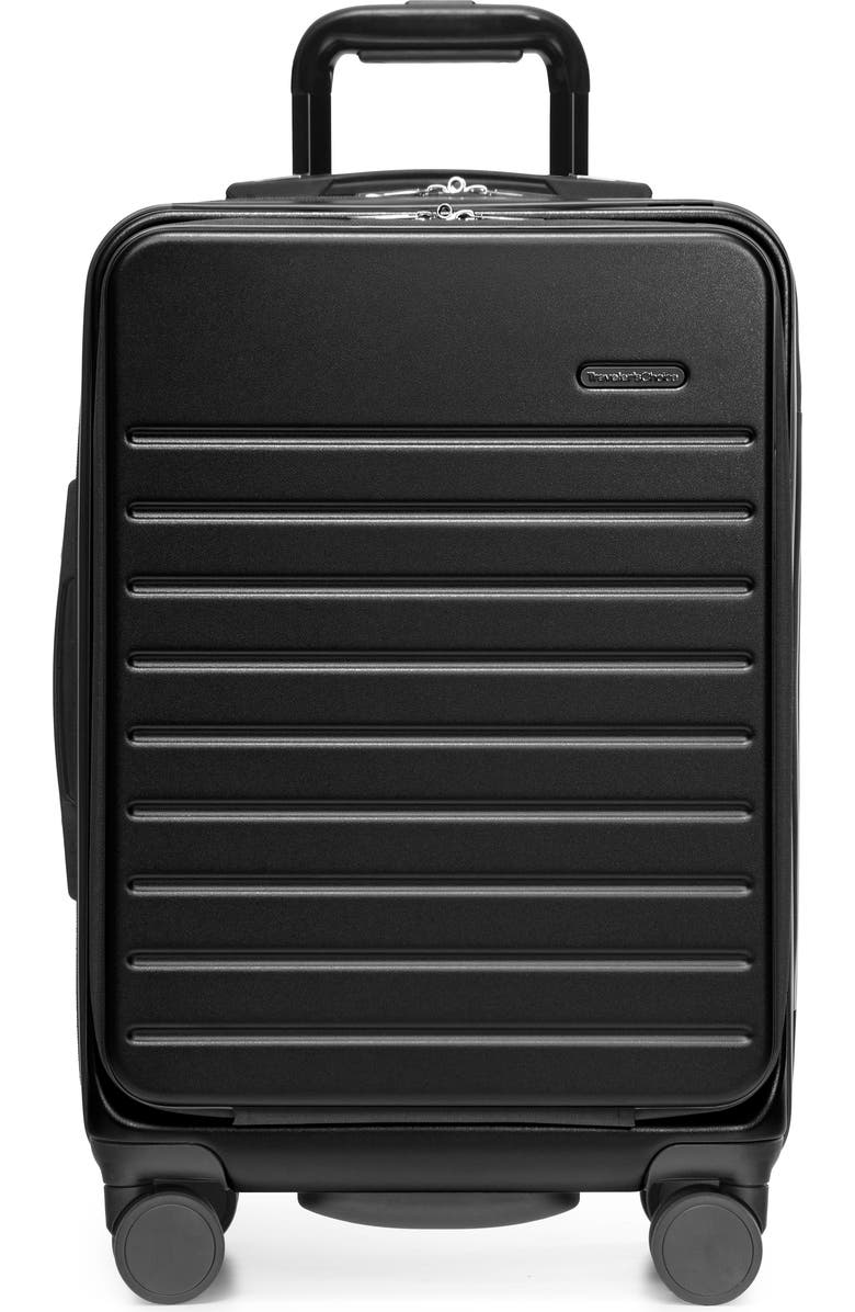 TRAVELERS CHOICE Mykel 22-Inch Carry-On Hardside Spinner Luggage, Main, color, Black