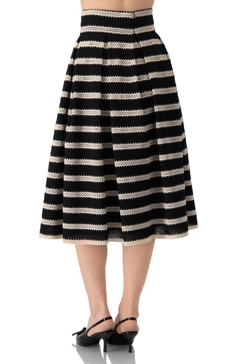 IVONNE Striped Textured Midi Skirt, Alternate, color, 