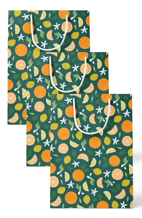 Citrus & Floral Gift Bag Set