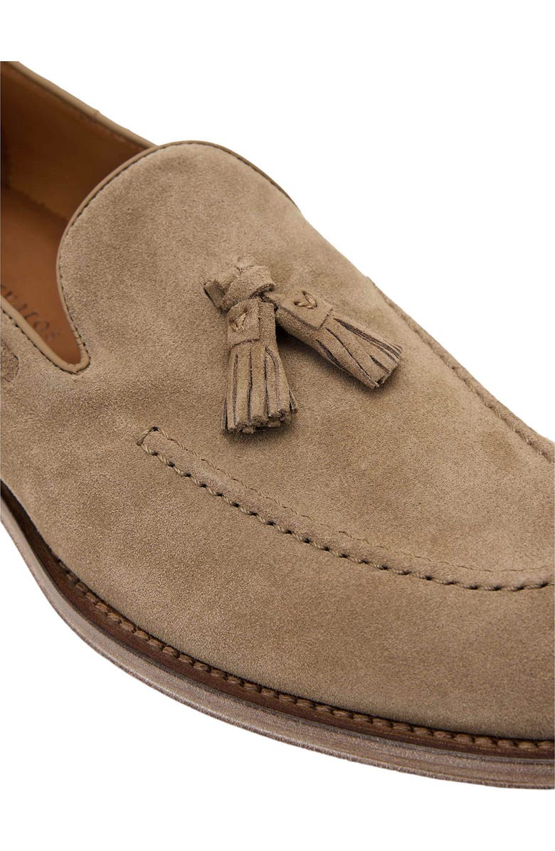 John Varvatos Barrow Leather Tassel Loafer, Alternate, color, Chestnut