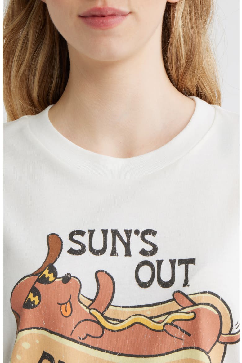 Suns Out Graphic Jersey Cotton Blend T-Shirt, Alternate, color, MARSHMALLOW