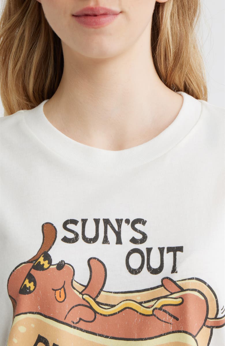 Vinyl Icons Suns Out Graphic Jersey Cotton Blend T-Shirt, Alternate, color, Marshmallow