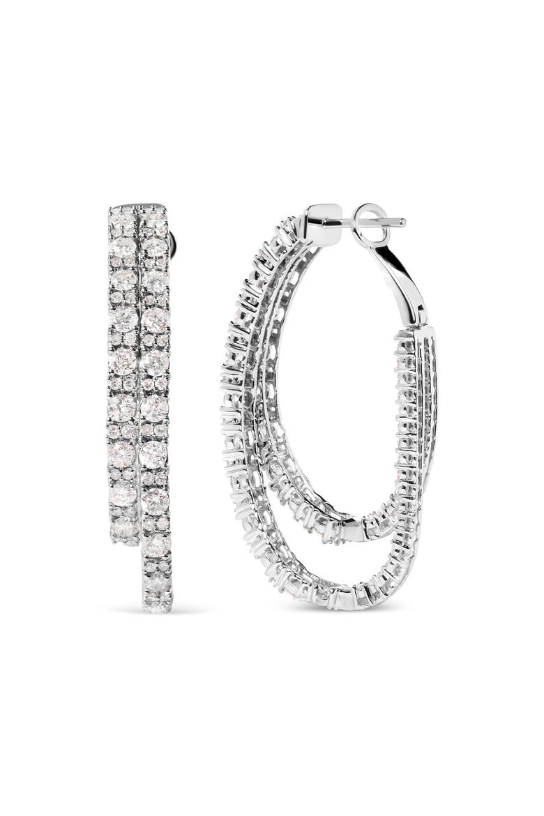 14K Yellow Gold 1/2ct. TDW Round Diamond Earring, Alternate, color, White