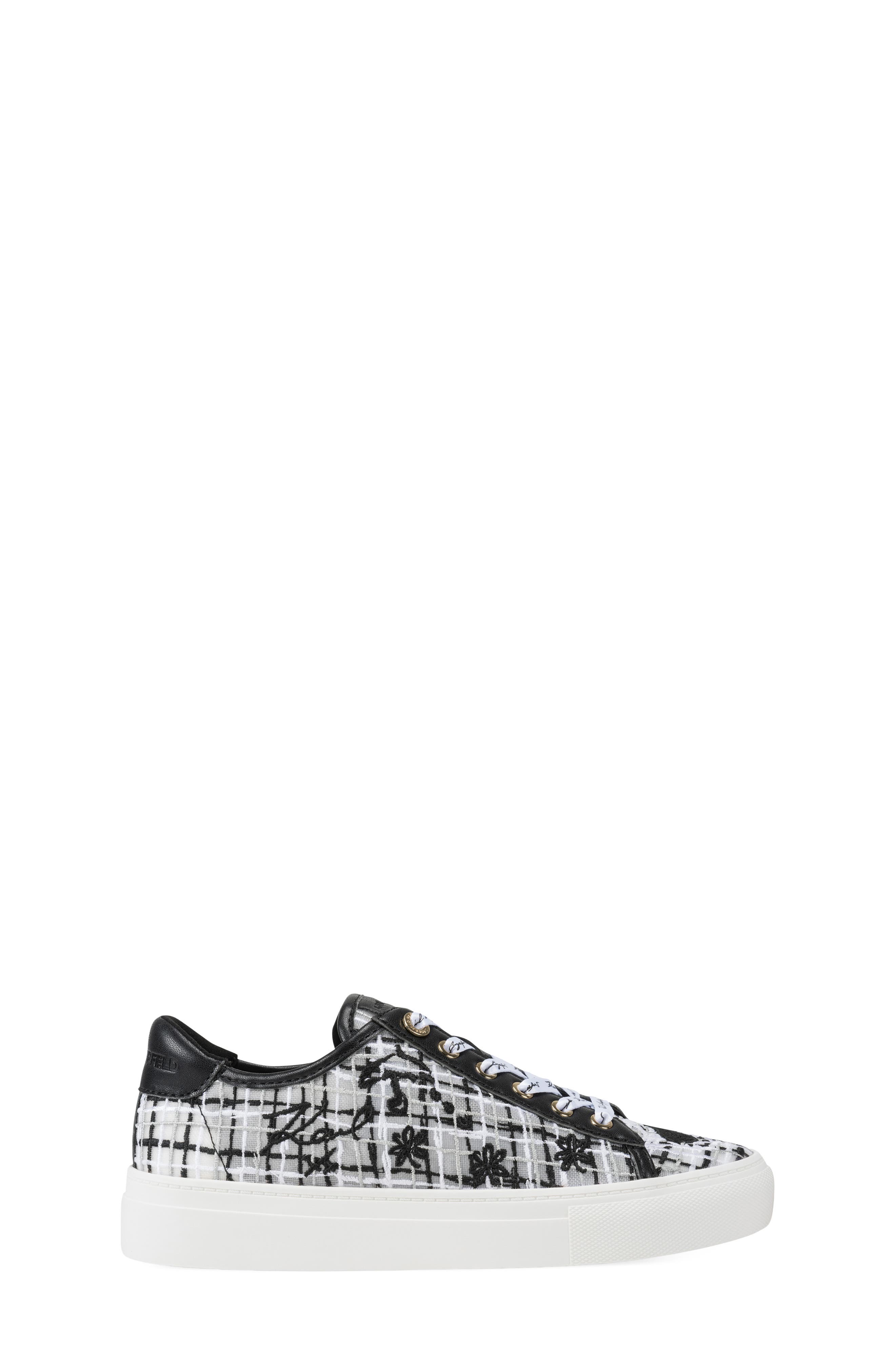 KARL LAGERFELD PARIS Cate Sneaker, Alternate, color, Black Multi