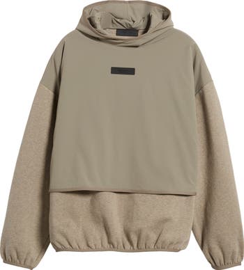 Fear of God Essentials Fleece & Nylon Hoodie | Nordstrom Fear of God Essentials Fleece & Nylon Hoodie | Nordstrom