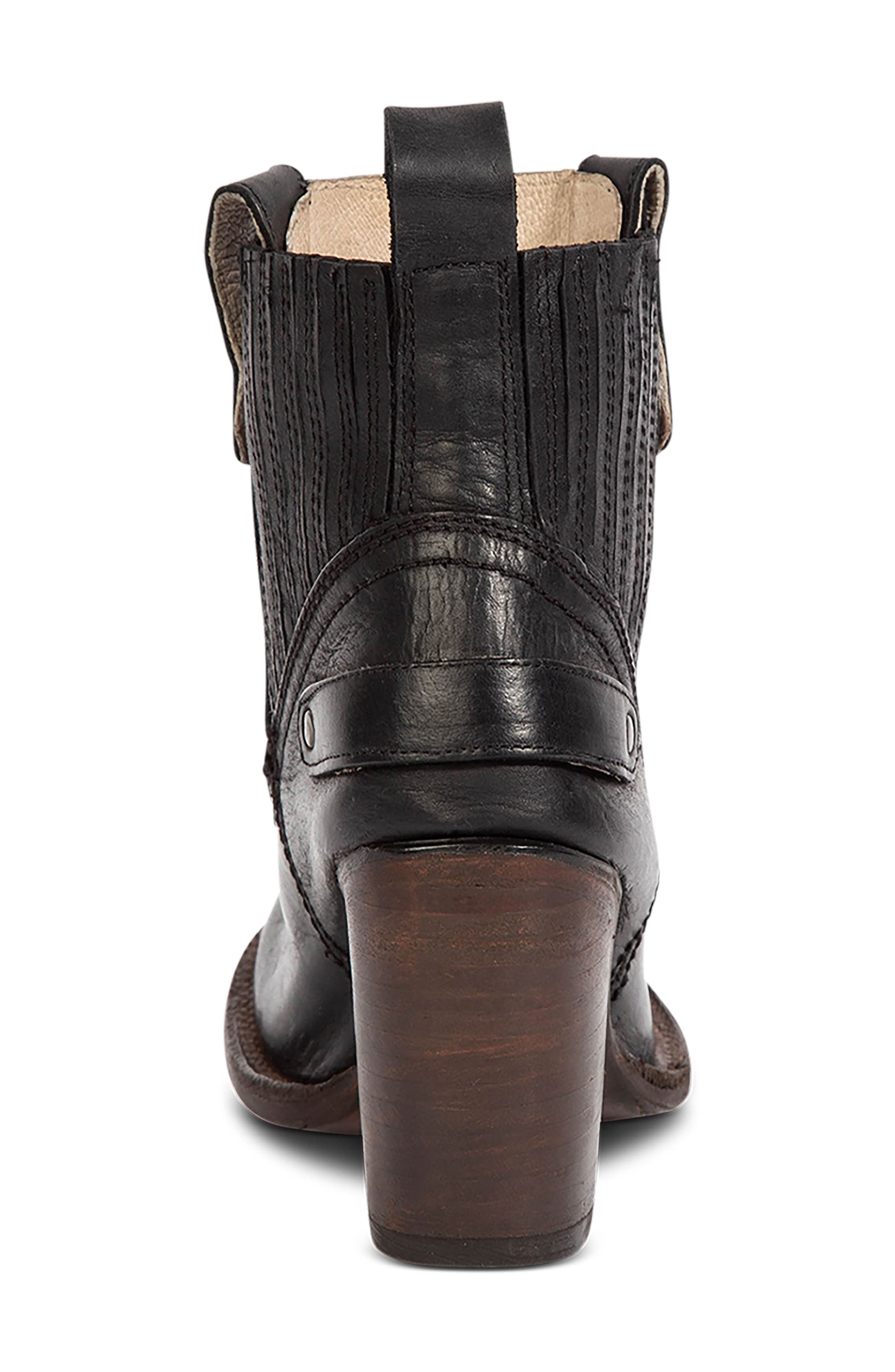 Bowin Leather Bootie, Alternate, color, BLACK