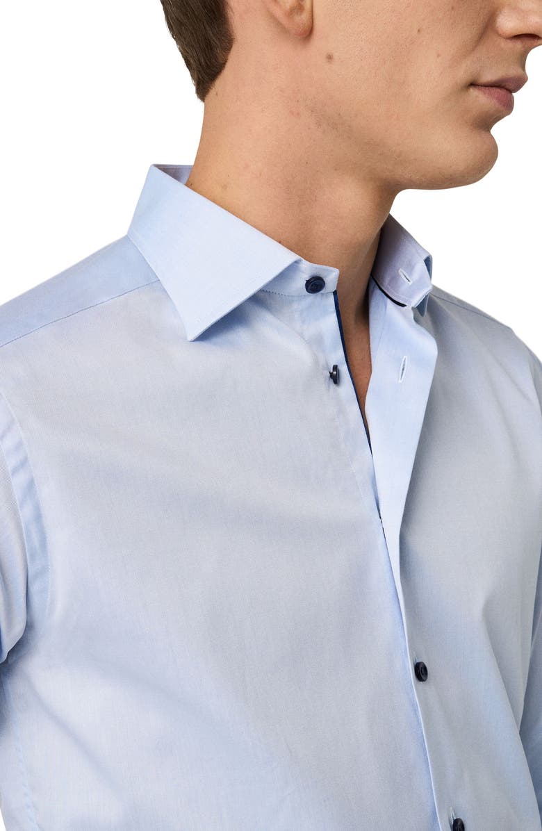 Eton Slim Fit Twill Dress Shirt, Alternate, color, Light/ Pastel Blue