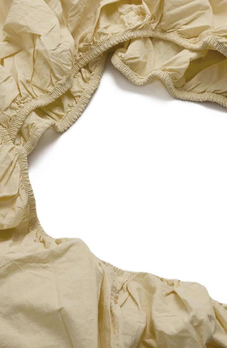 PIGLET IN BED 200 Thread Count Washed Cotton Percale Fitted Sheet, Alternate, color,