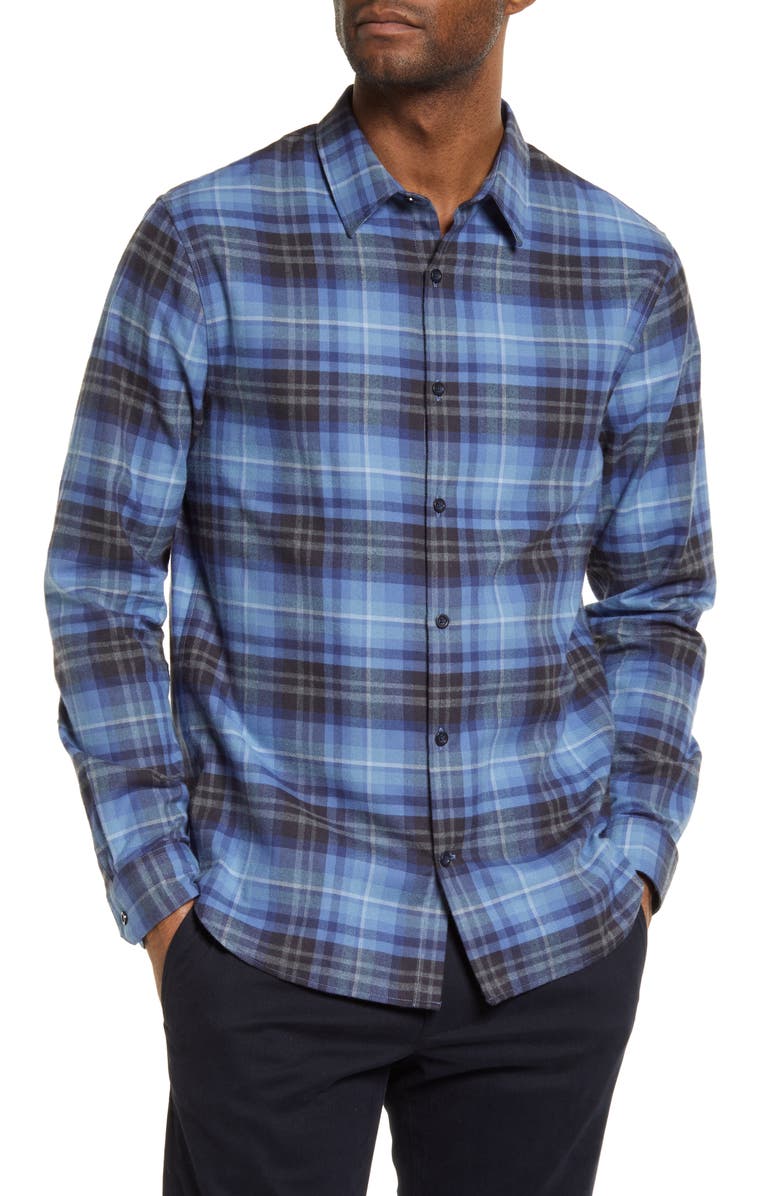 Vince Norden Classic Fit Plaid Button-Up Shirt, Main, color, 