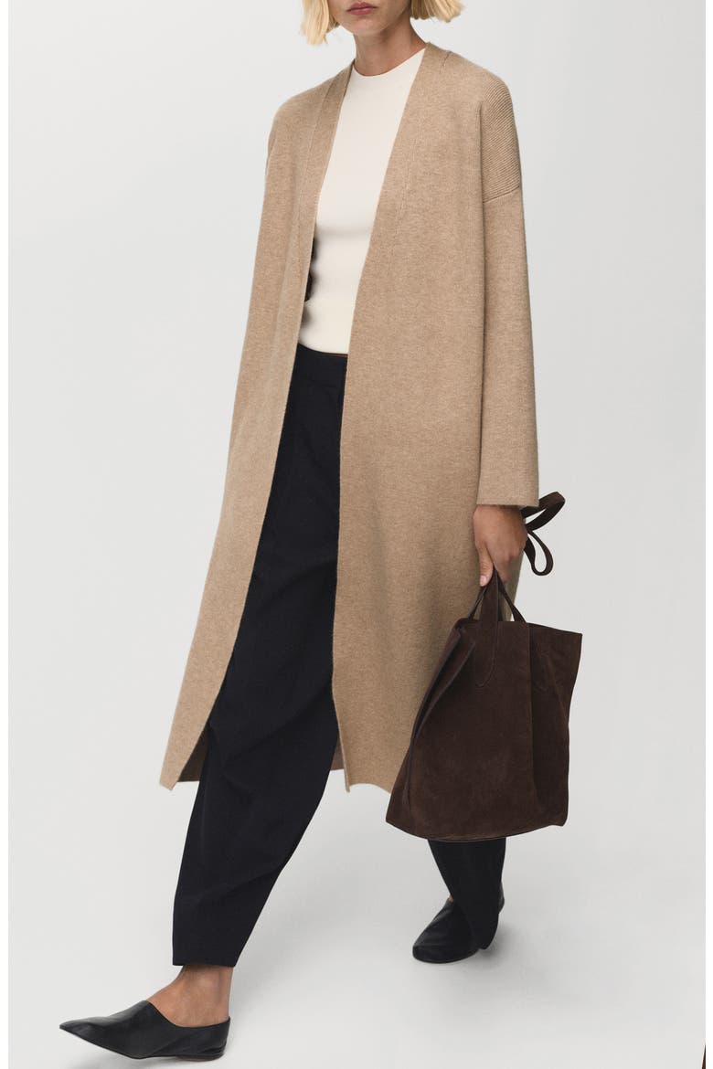 Long Sweater Coat, Main, color, LIGHT/ PASTEL GREY