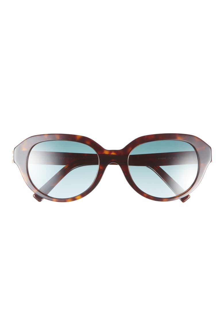 4G Gradient Round Sunglasses, Main, color, DARK HAVANA / GRADIENT GREEN