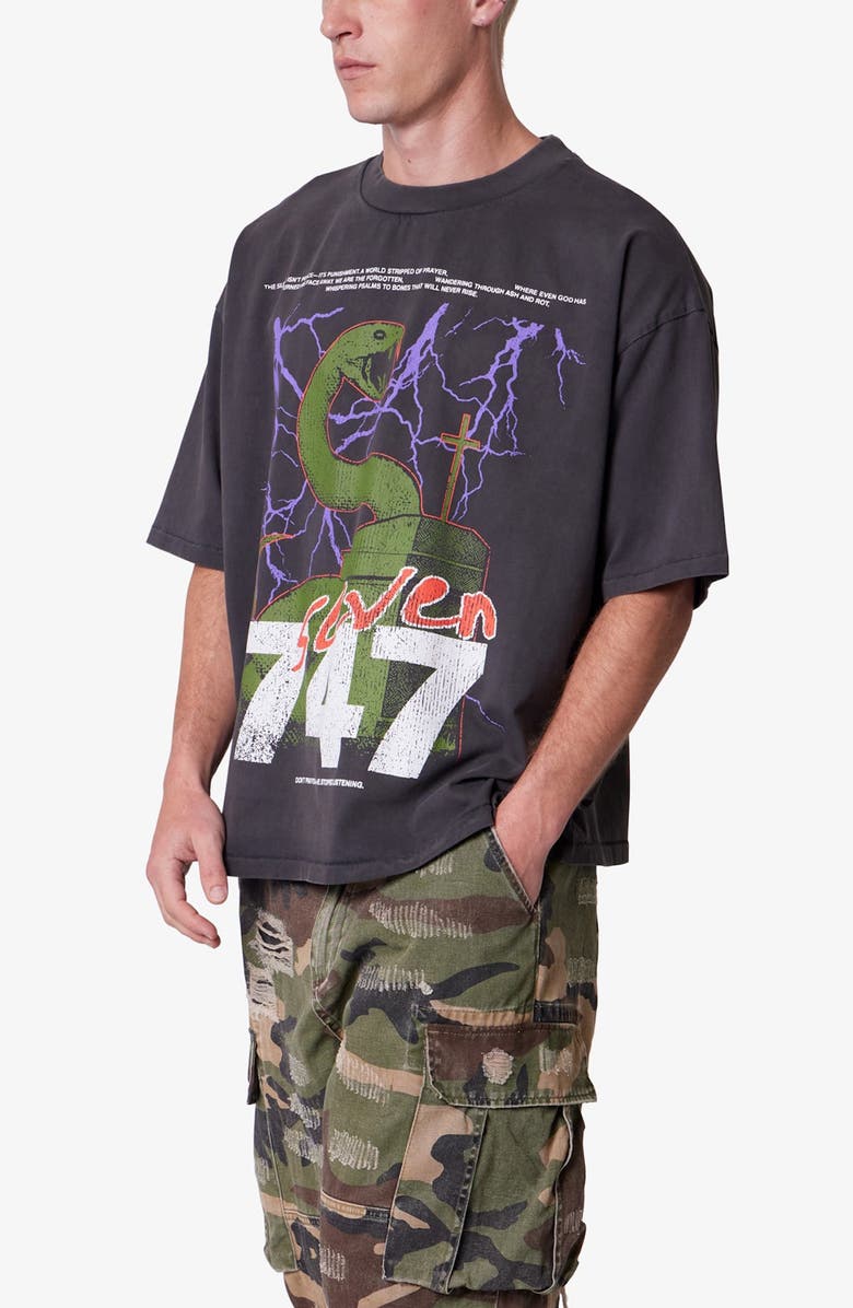 mnml Snake 747 Graphic T-Shirt, Alternate, color, Washed Black