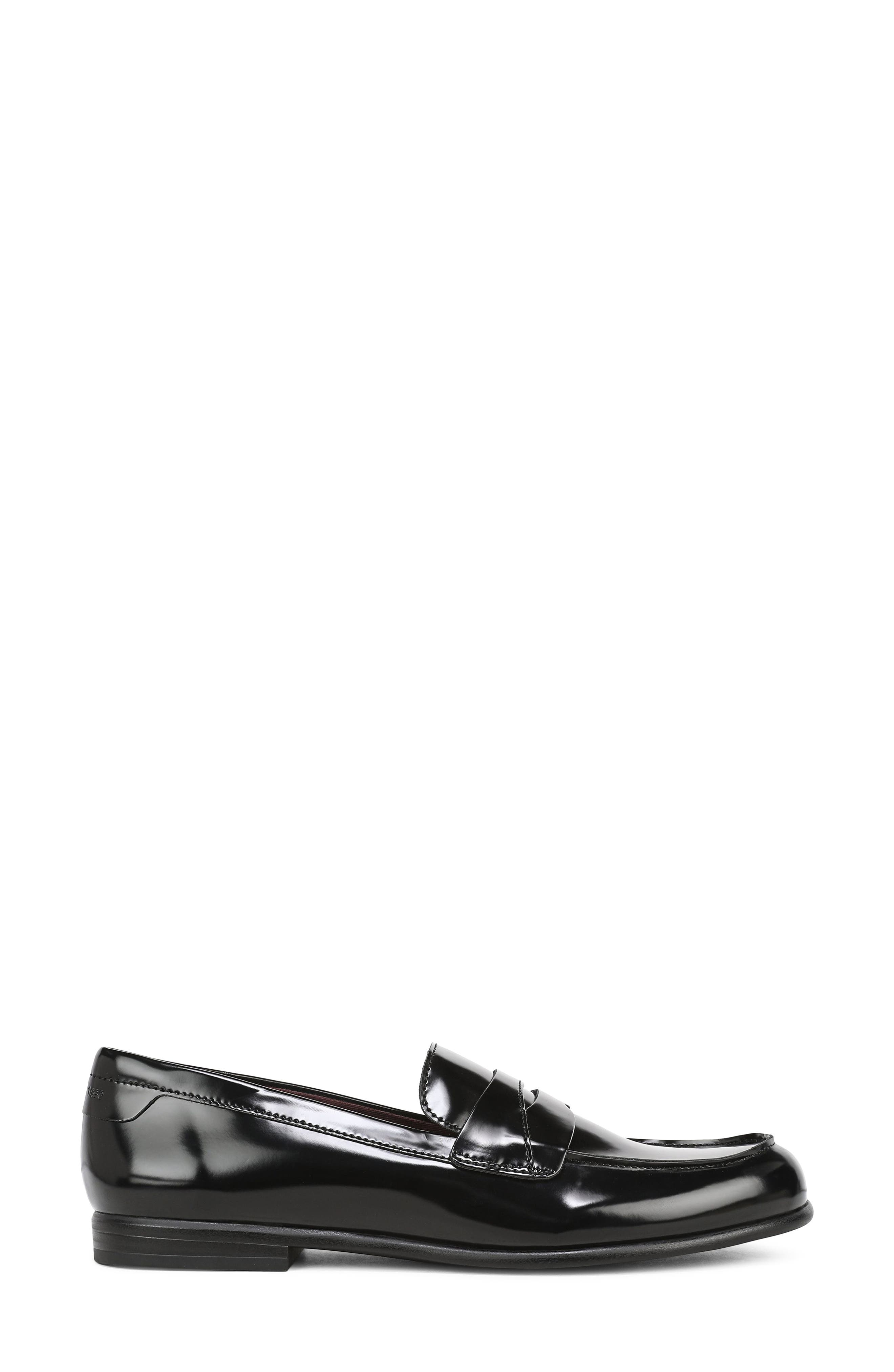Maven Faux Leather Loafer, Alternate, color, BLACK