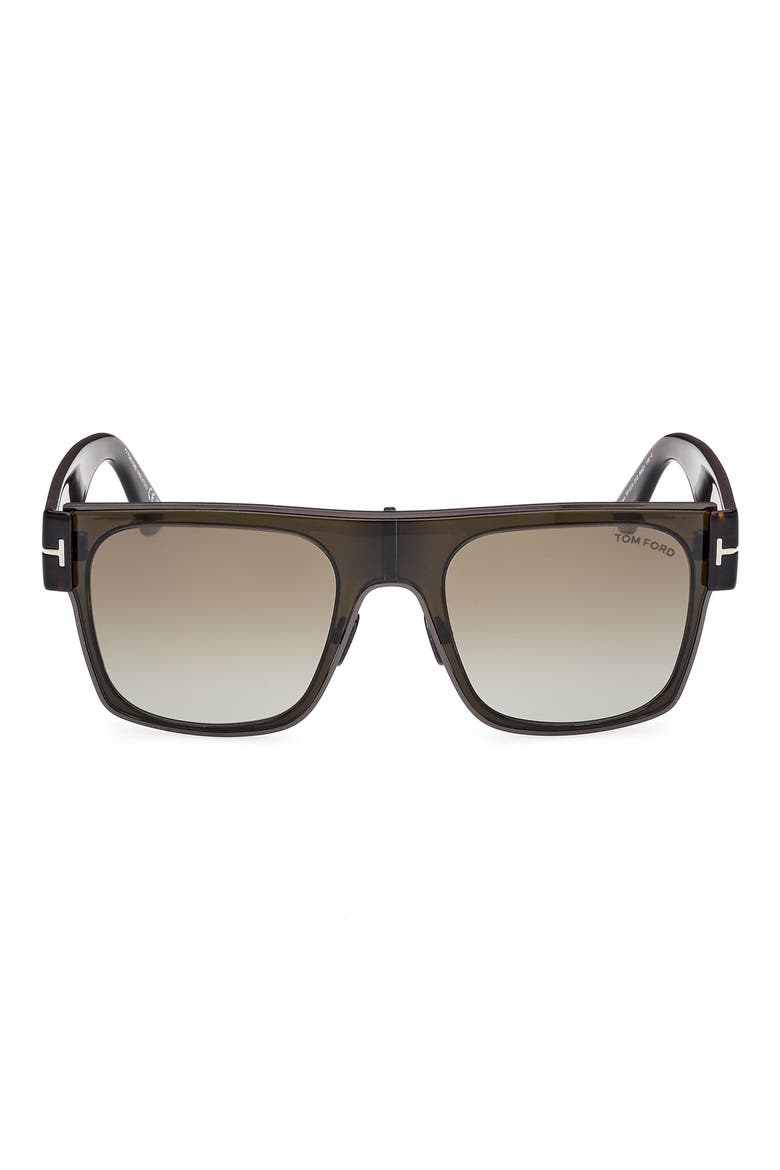 Edwin 54mm Square Sunglasses, Main, color, MASTIC / BROWN MIRROR