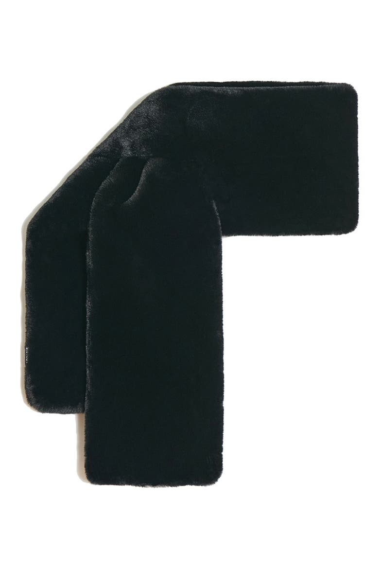 Kai Pluche™ Faux Fur Pull-Through Scarf, Main, color, NOIR