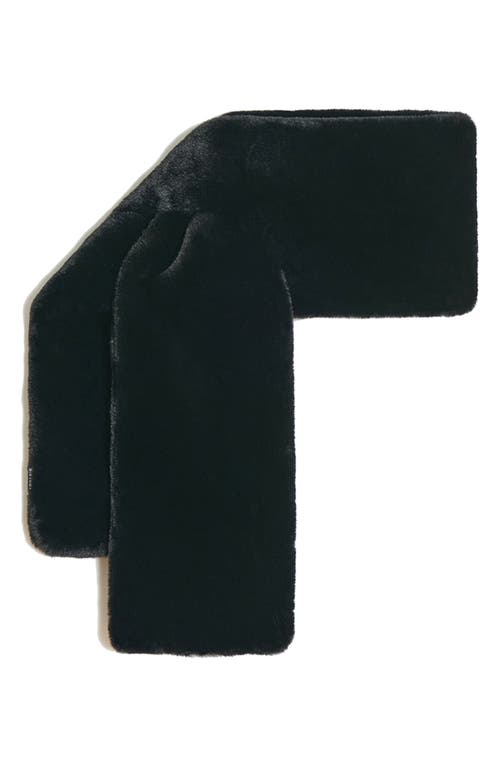 Apparis Kai Pluche™ Faux Fur Pull-Through Scarf in Noir 