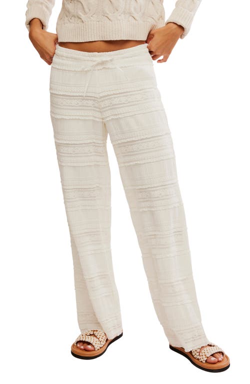 Shop Free People Aiden Drawstring Lace Pants In White