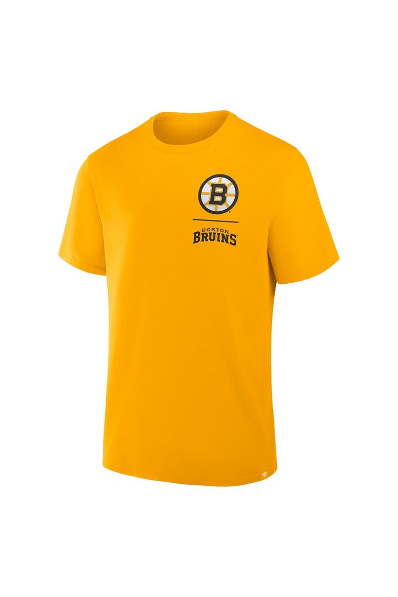 Men's Fanatics  Gold Boston Bruins Crash The Net Legacy T-Shirt, Alternate, color, Gold