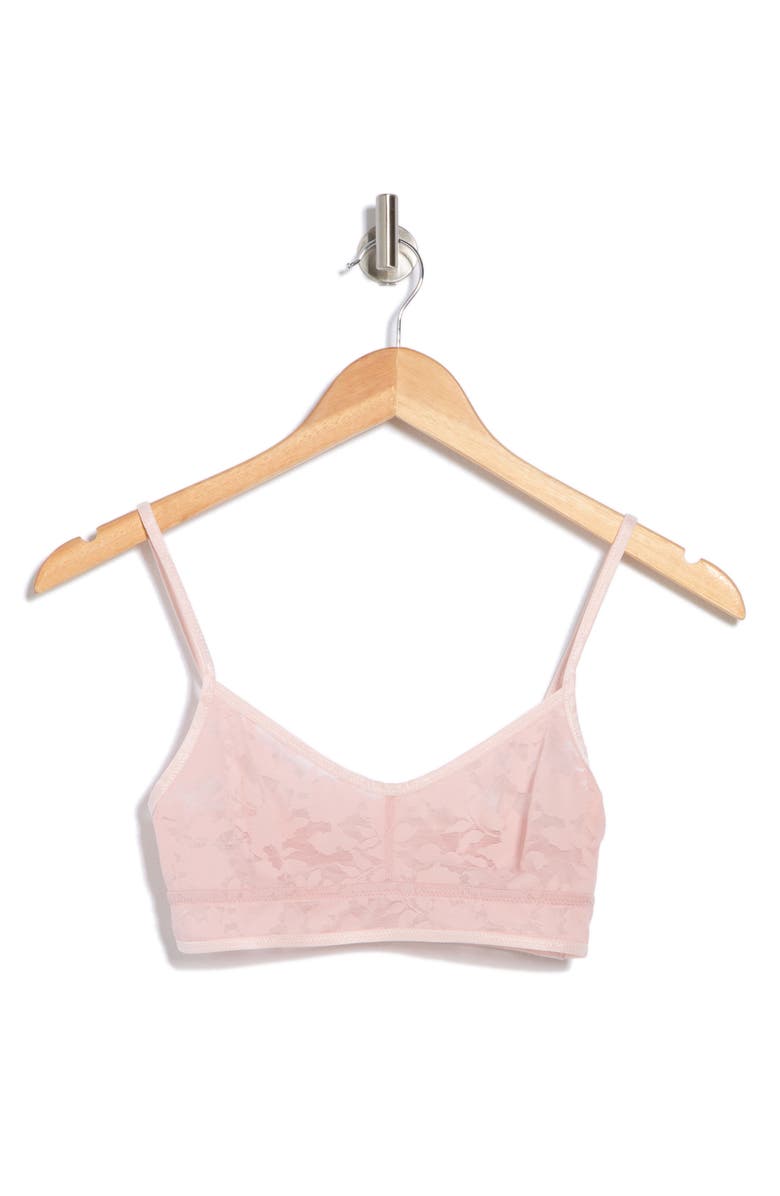 b.tempt'd by Wacoal Shadow Scene Burnout Mesh Bralette, Alternate, color, Blush Pink